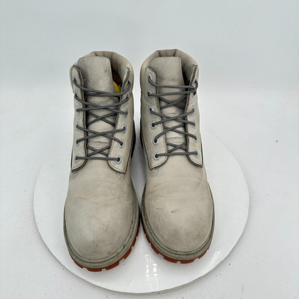 Timberland AF 6'' Inch Premium Men Size 7 Light Grey Leather Ankle Combat Boot - Picture 3 of 11